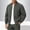 Gray, variant on Men's Bomber Jacket Rib Collar Full Zip Zipper Pockets Elastic Cuffs Water Resistant Casual Coat Black Size XL