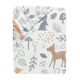 thumbnail image 3 of Bedtime Originals Deer Park White/Gray Woodland Animals Baby Fitted Crib Sheet, 3 of 5