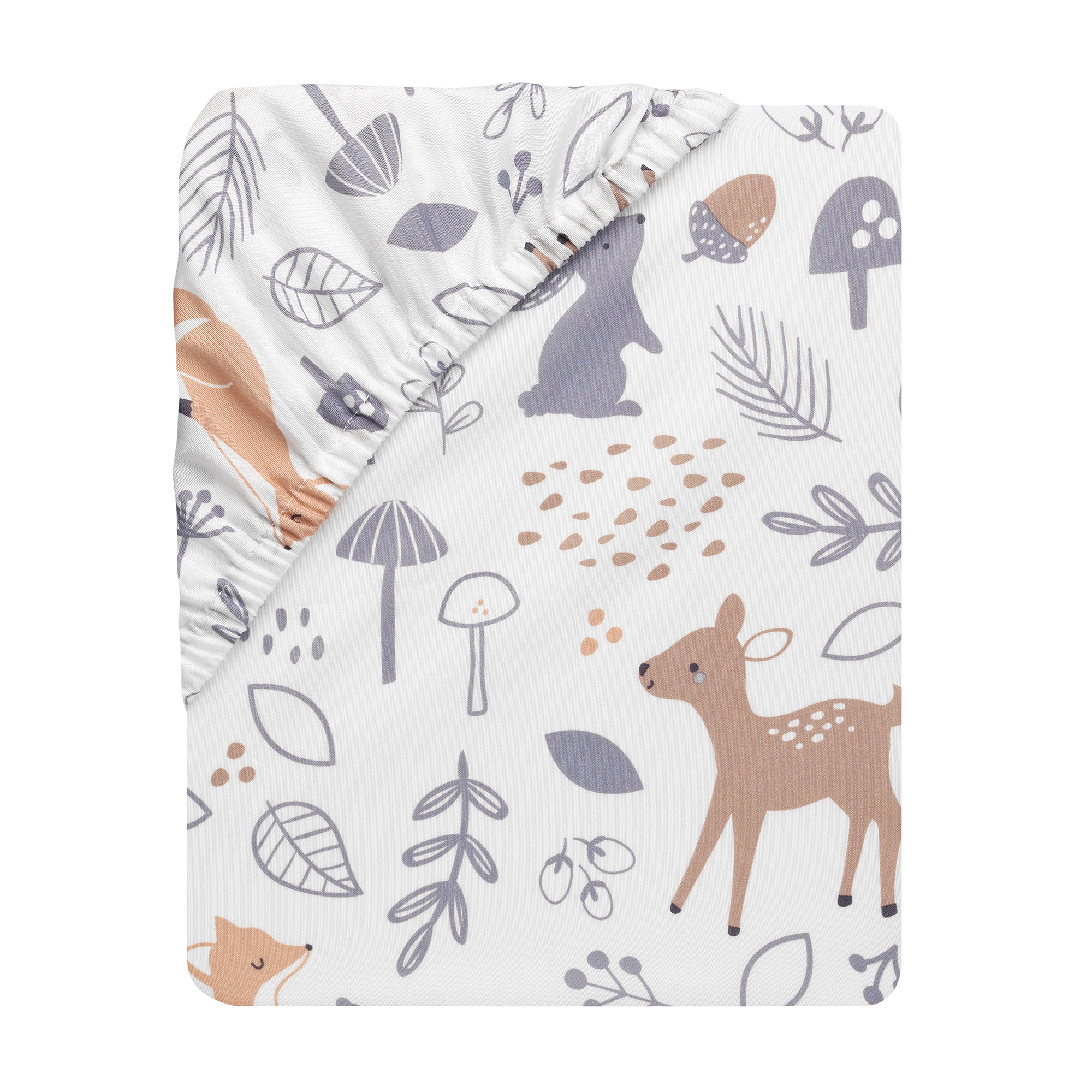 Bedtime Originals Deer Park Fitted Crib Sheet, Woodland Animals photo 3