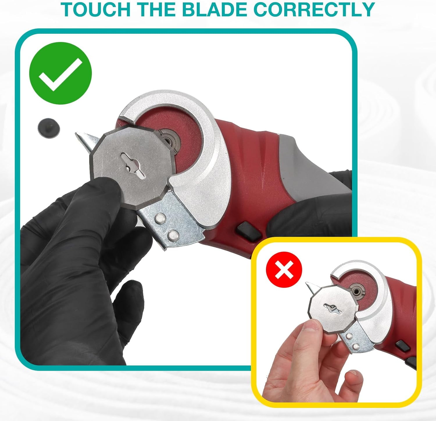 VLOXO Cordless Electric Scissors, 4.2V Electric Mini Cutter, Carpet and Cardboard Cutter, Rotary Cutter for Fabric and Cloth