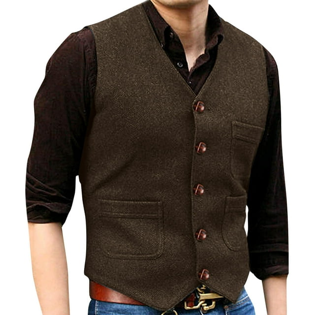 Gilet d'Extérieur pour Hommes pour Tenue Formelle et de Mariage Veste Classique Sans Manches pour Tenue de Soirée Accessoire de Tenue Formelle Polyvalent
