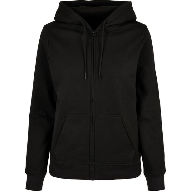 Build Your Brand - Sudadera con Cremallera Basic para Mujer (Negro)