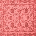 thumbnail image 1 of Ahgly Company Machine Washable Indoor Square Oriental Red Modern Area Rugs, 4' Square, 1 of 4