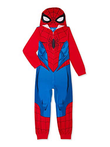 Spiderman Boys 2pc Sleevless Shorts Pajamas Web Head Red 