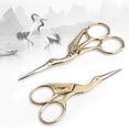 thumbnail image 2 of (Gold, 11.5 cm + 9.5 cm) Set of 2 embroidery scissors, small crane, 2 of 5