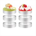 thumbnail image 3 of 6 Piezas de Anillos Circulares para Tartas de 18 cm con Agujeros, de Acero Inoxidable, Redondos, para Tartas, Quiches, Pasteles, Mousse, Herramienta para Hornear en la Cocina, 3 of 7