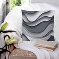 thumbnail image 3 of 26x26 Pillow Covers Set of 2, Black Gray Ombre Throw Pillow Covers Decorative Couch Cushion Case, Modern Abstract Moire Art Geometric Microfiber Square Pillowcases for Bedroom Car Living Room, 3 of 7