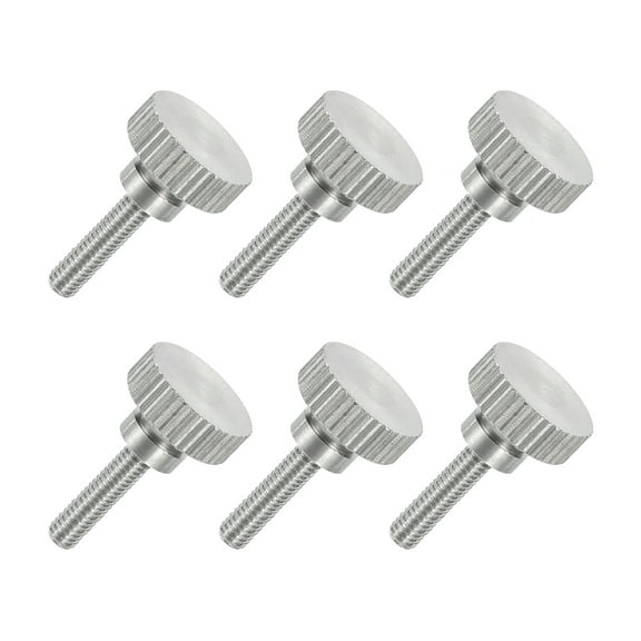 Uxcell 6 PCS M3 x 12mm Flat Knurled Head Thumb Screws,304 Stainless Steel Fully Threaded Thumbscrew Bolts Fasteners for Lighting Household Appliances Electronic Equipment