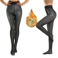 thumbnail image 5 of Jalioing Fleece Lined Tights for Women One Seam Thermal Leggings High Waist Translucent Pantyhose, 5 of 6