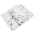 thumbnail image 4 of Marbling Nail Art - Almohada de mano de piel sintética, lavable, plegable, para mesa, color blanco, 4 of 5