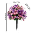 thumbnail image 3 of Uv Resistant Artificial Outdoor Flower Purple Pink Violets Garden Stake Flower Garden Decor Fade Resistant Outdoor Flower for Patio Lawn Yard Pathway 1 Pack, 3 of 9