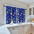 thumbnail image 4 of Christmas Golden Snowflakes Kitchen Curtains Set of 2, Tree Crystal Short Window Curtains, Window Treatment Tier Curtains for Kitchen Over Sink Dining Room Decor (26x36 Inch), 4 of 6