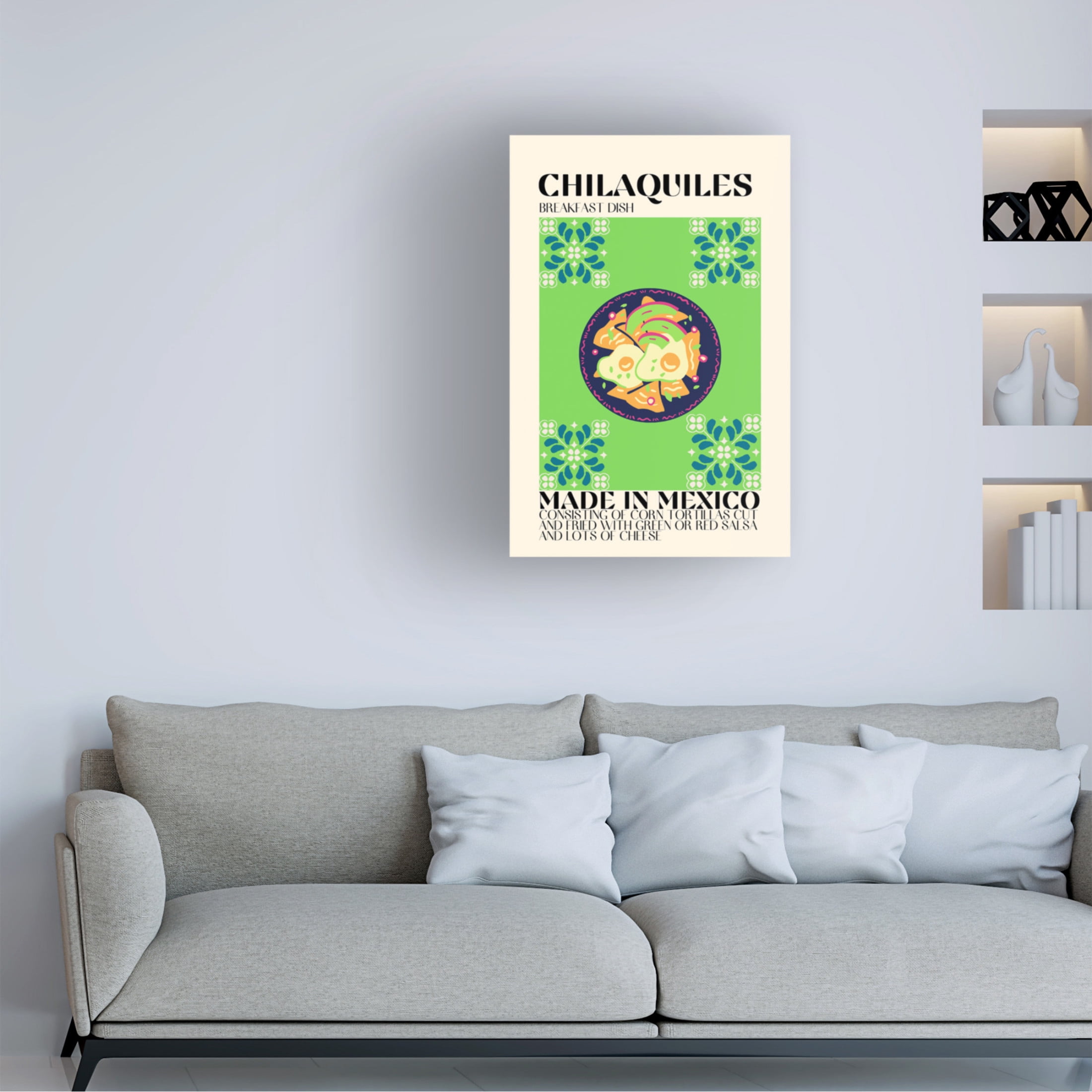 Canvas Wall Art - Gaec Studio 'Chilaquilas' Wall Art for Living Room, Bedroom, or Office Décor by Trademark Fine Art - 16 x 24 Inches