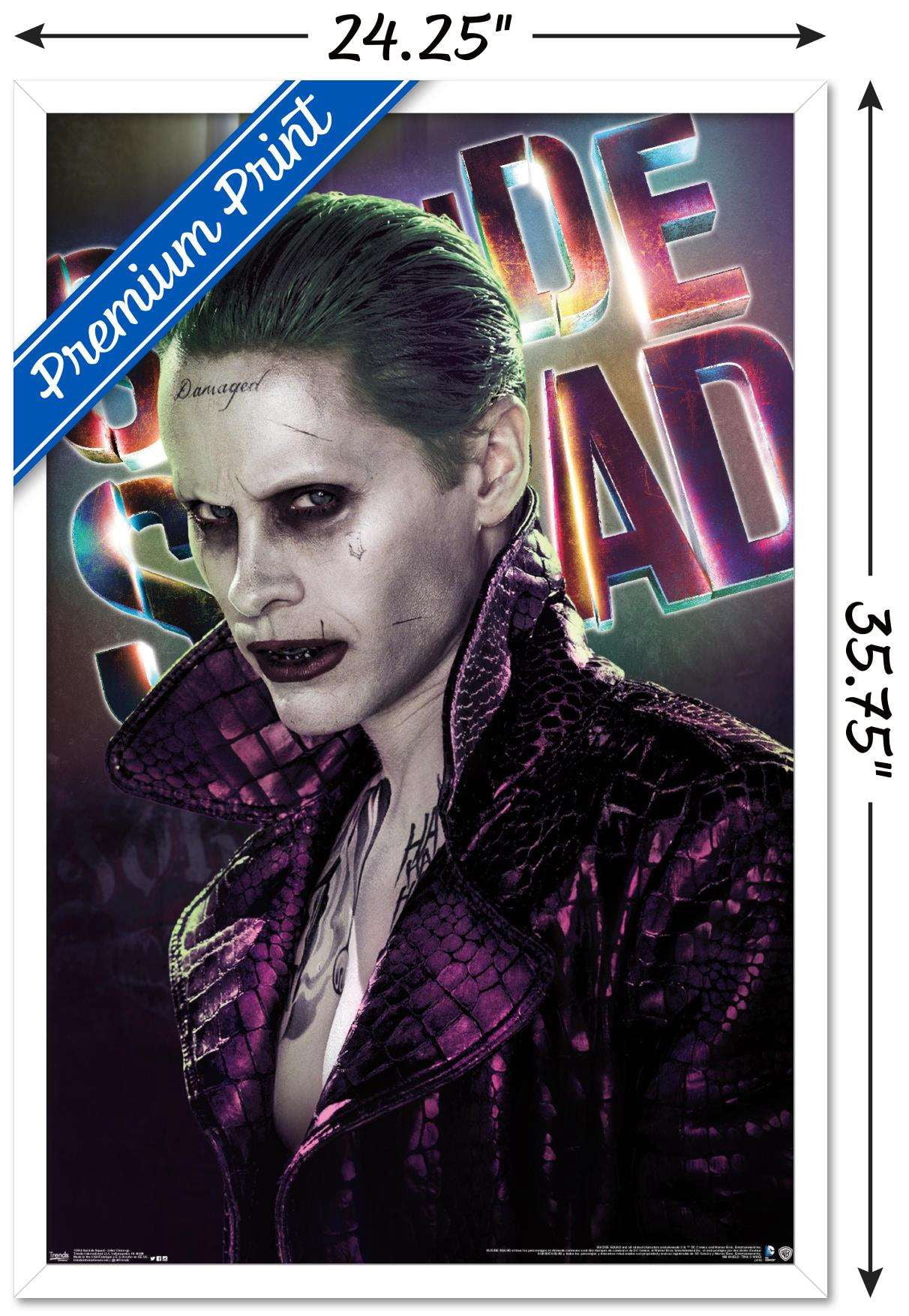 DC Comics Movie - Suicide Squad - Joker Close-Up Wall Poster, 22.375" x 34", Framed