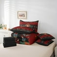 thumbnail image 4 of Queen Size Southwest Design 7 Piece Bedding Set Southwestern Geometric 7 Piece Bedding Set Tribal Bed Set Includes Comforter,Sheet Set,Pillowcases & Pillow Covers Red Green, 4 of 4