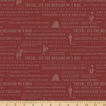 John Wayne Quotes Red Cotton Fabric