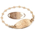 thumbnail image 1 of MedicEngraved Rose Gold Stainless Steel Custom Medical Alert Bracelet - 5mm Heart Link, 1 of 7