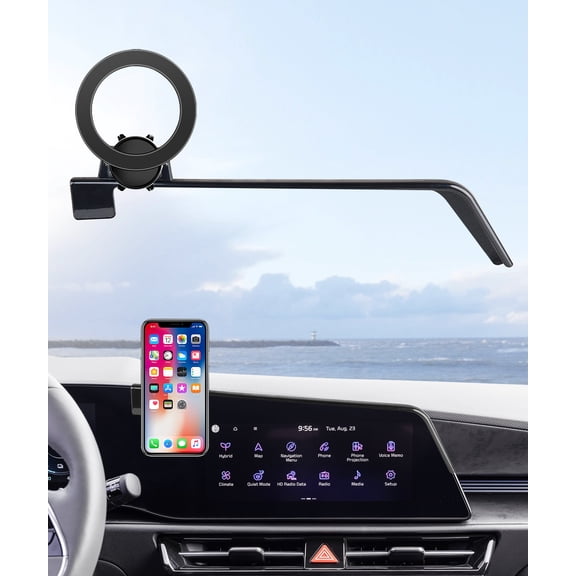MaserWeller Car Phone Holder for 2023-2026 Kia NIRO/EV/Hybrid Accessories 8/10.25-Inch Screen Fixed Clip, 360° Rotation Phone Mount Compatible with MagSafe, Cell Phone Holder Does Not Affect Air Vent