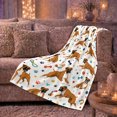 thumbnail image 5 of Playful Boxer Dogs With Toys And Pawprints, Cozy Flannel Blanket with Playful Pet Illustration Print, Housewarming Gift for Boxer Dog Play Enthusiasts, Home Decor for Bedroom and Living Room, 5 of 7