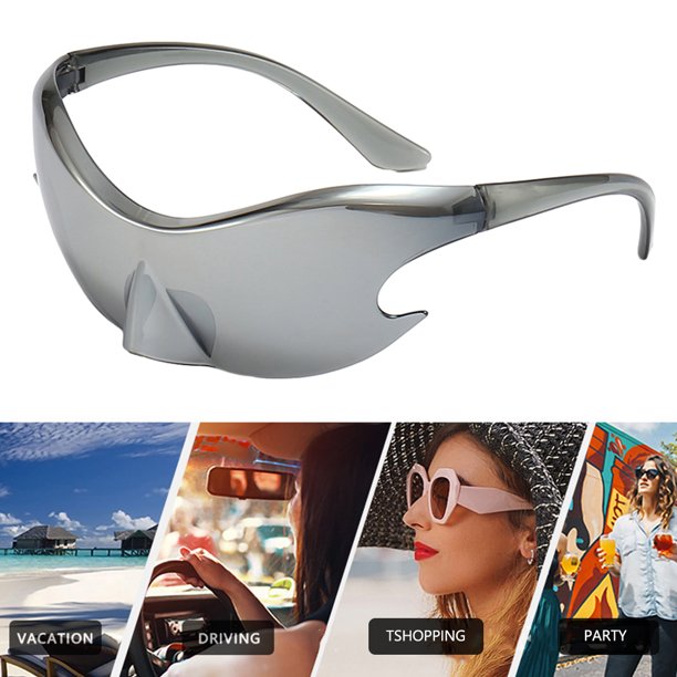 Gafas de sol Punk Y2K moda mujer hombre gafas únicas para senderismo ciclismo Sandbeach