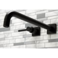 thumbnail image 3 of Kingston Brass KS6040DL Concord Two-Handle 3-Hole Wall Mount Roman Tub Faucet in Matte Black, 3 of 7