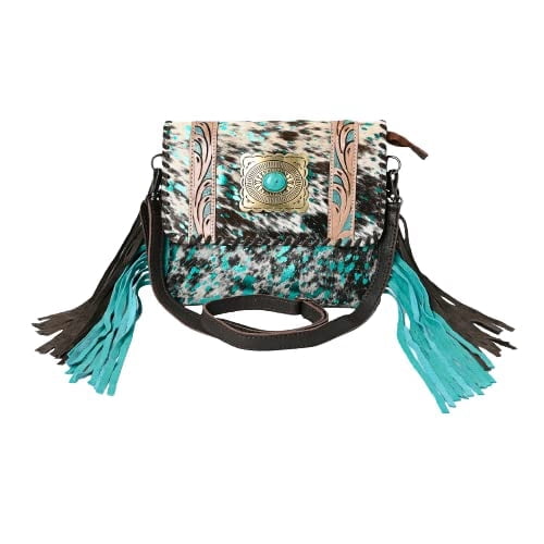 Merbaa Leather Cross Body Bag for Women Hand Tooled Western Sling Side Bag with Adjustable Strap Purse for Women for School, College, Fashion Stylish Messanger Bag