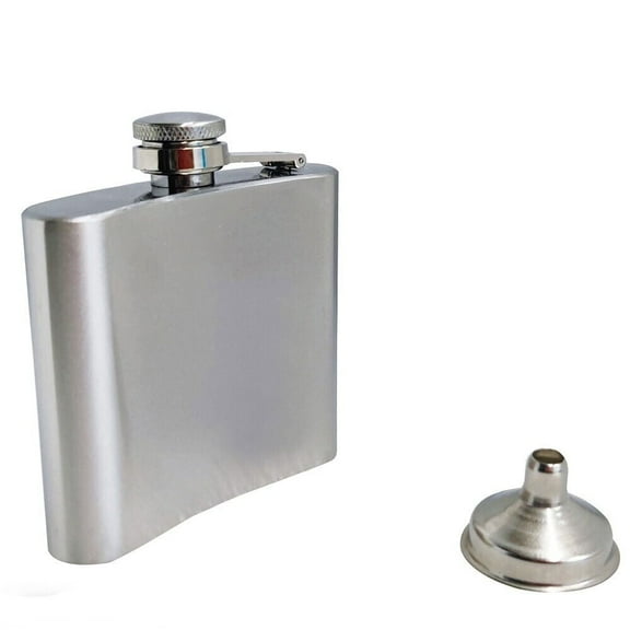 7OZ Stainless Steel Whiskey Flask Alcohol Pocket Flask with Portable Funnel Wine Container