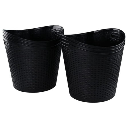 40L Tall Laundry Basket, Large Plastic Storage Basket with Handles, 6 Pack