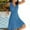 Blue, variant on Ayolanni Party Dresses for Women 2025 Black Knee-Length Graphic V-Neck Sleeveless Vacation Dresses Tween Dresses L