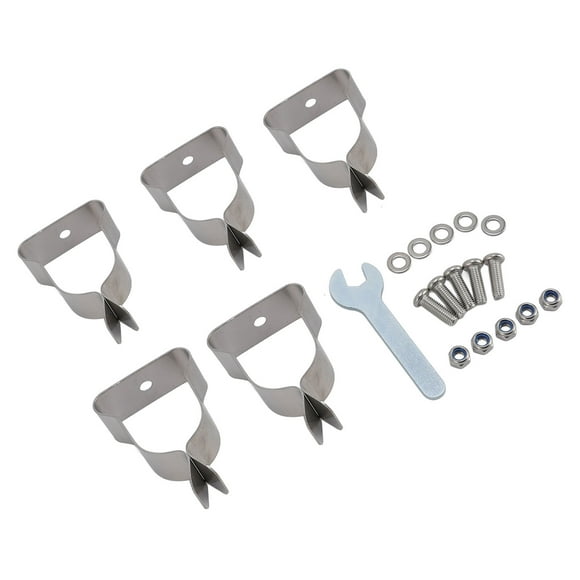 Window Well Cover Hardware Kit, Cold Rolled Steel Easy Install Secure Fastening Window Well Cover Clamp Long Lasting for Home