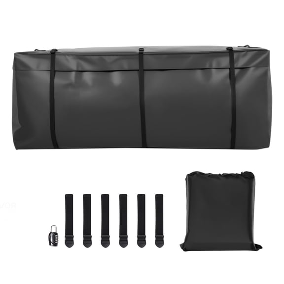 Heavy Duty Waterproof Cargo Bag for Truck Bed, 16 Cubic Feet Storage with Reinforced Straps, Fits SUV Car Van Hitch Carrier Basket