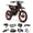 Black+Red—with 17"/14" wheel, variant on X1 Spark Electric Dirt Bike for Adults with Accessory Pack, 4500W Peak Mid-Drive Motor E-Dirt Bike 50 mph 60V 28.8AH Battery 60Miles Range, with 17"/14" Wheel, Dual Hydraulic Brakes, UL2849 by SGS
