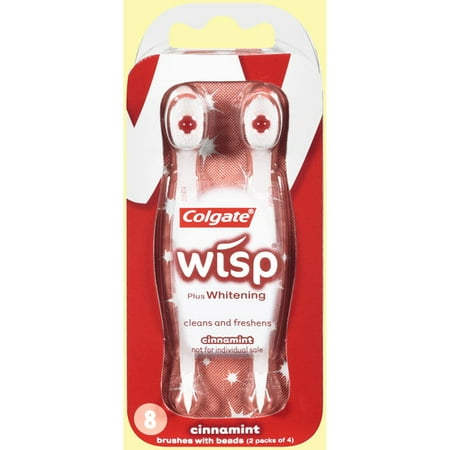 Colgate Wisp Plus Whitening Cinnamint Mini-Brush, 8ct