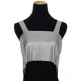 thumbnail image 3 of Chaleco de lentejuelas halter Sunnimix sin mangas de aluminio plata, 3 of 8