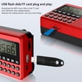 thumbnail image 3 of Lotpreco Multi-Function Radio FM/AM/SW Multi-Band Radio Portable Bluetooth Speaker MP3 Player can be Operated by Rechargeable Lithium Battery/3 AA Batteries Support TF Card/U Disk,Red, 3 of 7
