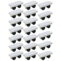 20 Pieces Self Adhesive Wheels Caster Cart on Wheels Boxes Caster Small Caster Paste Plastic Wheel Sticky Caster