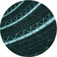 thumbnail image 1 of Ahgly Company Machine Washable Indoor Round Transitional Night Black Area Rugs, 3' Round, 1 of 7
