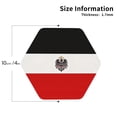 thumbnail image 2 of Flag Of The German Empire Leather Drinks Coasters Suitable for Various Cups Set of 6 Hexagon, 2 of 6