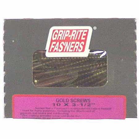 Grip-Rite 3-1/2 in. Gold Screws for General Construction (1 (Best Screws For Plywood)