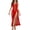 Red, variant on Women Lingerie Lace Babydoll Chemise Sexy Mesh Nightdress V Neck Nightwear Side Split Nightgown