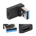 thumbnail image 3 of Computer Cable Adapter, L Shaped USB To Type C Adapter Data Transmission USB 3.0 Compact  for Office for Home, 3 of 7
