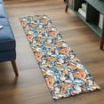 thumbnail image 3 of 2'x6' Rug Runners for Hallways Kitchen, Orange Blue Coastal Non Slip Entryway Beside Floor Carpet Runner, Summer Ocean Shell Conch Retro Washable Laundry Room Bedroom Throw Rugs Mat for Family Pet, 3 of 8