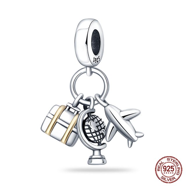 Compatible con Pandora 925, Pulsera Original de moda, abeja, astronauta, Torre Eiffel, abalorios de plata 925, joyería fina DIY de cumpleaños para mujeres