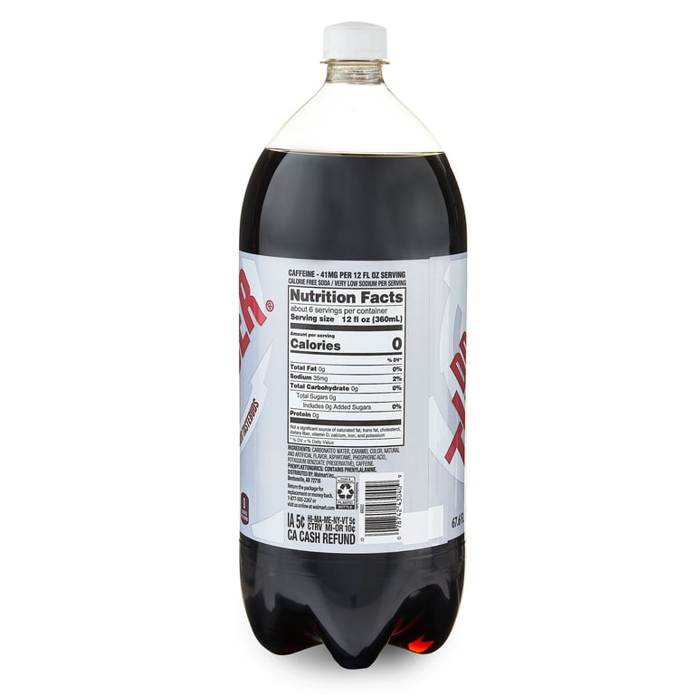 Great Value Dr Thunder Diet Cola, 2 Liter Bottle, 6 Pack photo 6