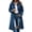 Blue, variant on Fall Coats for Women Plaid Checkered Long Trench Coat with Lapel and Pockets for Autumn Street Walks and Weekend Trips