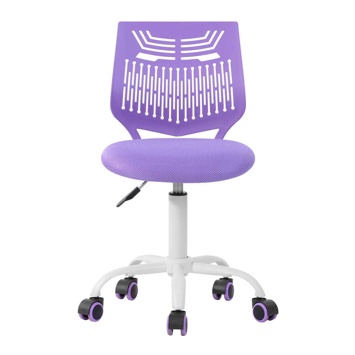 Armless Desk Chair, Adjustable Swivel Low Back Task Chair with Rolling Wheels, Ergonomic Mesh Study Chair for Kids Teens & Adults