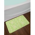 thumbnail image 2 of Yellow and Green Bath Mat, Kind and Springtime Theme with Vivid Daisies, Plush Bathroom Decor Mat with Non Slip Backing, 29.5" X 17.5", Pistachio Green Marigold, by Ambesonne, 2 of 2