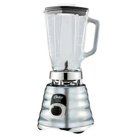 Oster 4655 Chrome 3 Speed Blender with 5 Cup Glass Jar, 1000 Watt Motor, All Metal Drive System, Stainless Steel Blades
