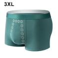 thumbnail image 2 of Qarigey Pantalón enérgico de terapia magnética de poliéster para hombre, tela transpirable sexy, fácil de limpiar y a la moda Ropa interior Verde 3XL, 2 of 6