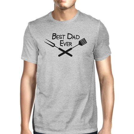 Best Bbq Dad Mens Gray Funny Graphic T-Shirt Cute Fathers Day